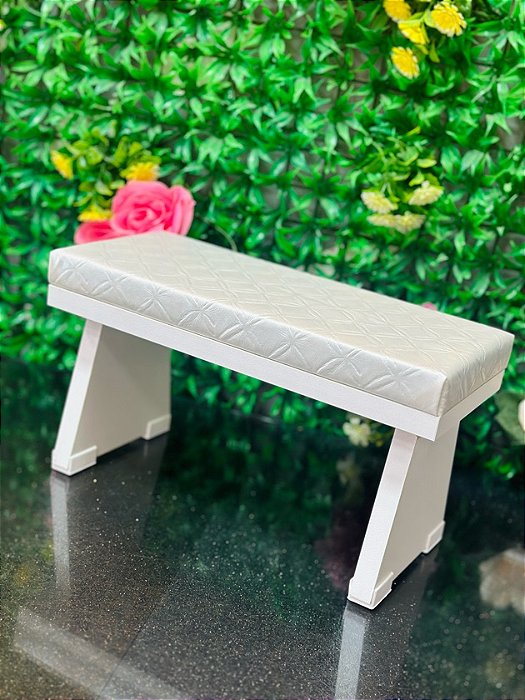 APOIO DE BRACO LUXO BRANCO QUADRADO
