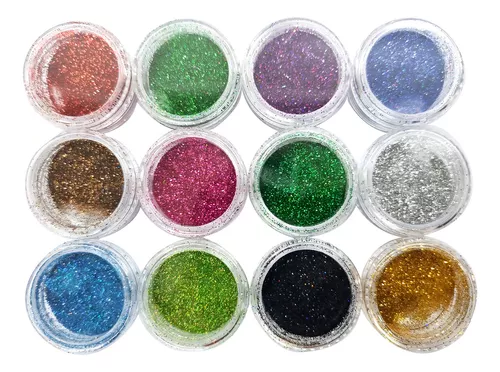 KIT COM 12 GLITTER DIVERSOS