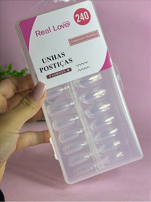 POSTIÇA REALISTA ALMOND 240un REAL LOVE