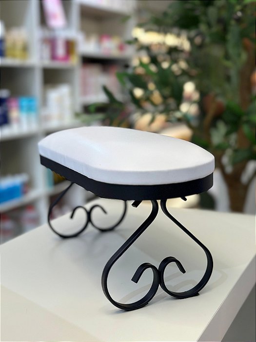 APOIO DE BRAÇO METAL PADRÃO - BRANCO COM PRETO