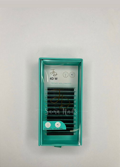 CÍLIOS TECNO HOLLYWOOD 4D W 0,07 CURVATURA M TAMANHO MIX 8-14 JÉSSICA DEMETI