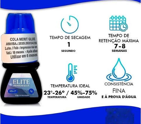 COLA PARA EXTENSAO DE CILIOS ELITE HS17 3G
