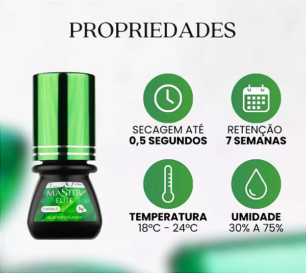 COLA PARA EXTENSÃO DE CÍLIOS MASTER EMERALD 3G