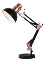 LUMINÁRIA ARTICULÁVEL LUXO C/ BASE PRETA