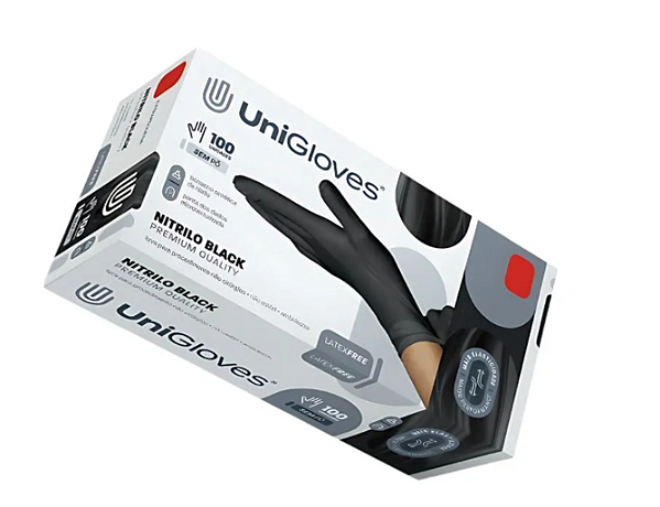 LUVA PROC NITRILO BLACK PREMIUM QUALITY P