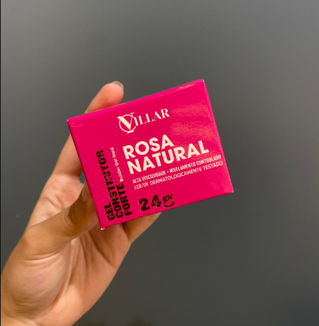 GEL CONSTRUTOR FORTE 24G VILLAR - ROSA NATURAL