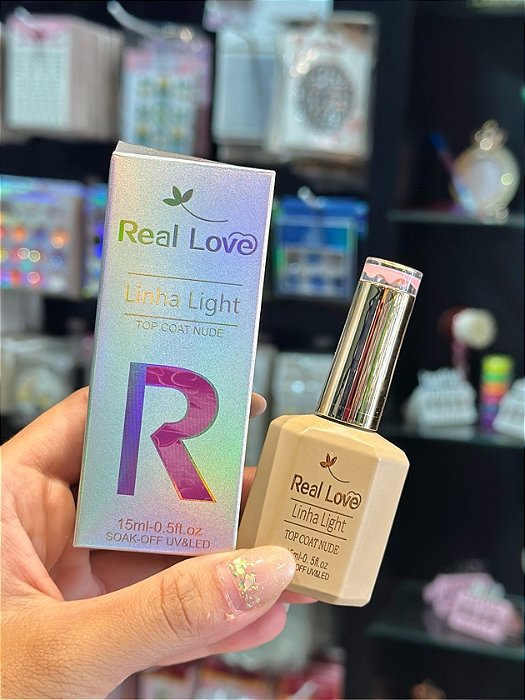 TOP COAT LINHA LIGHT 15ML REAL LOVE  - NUDE 2