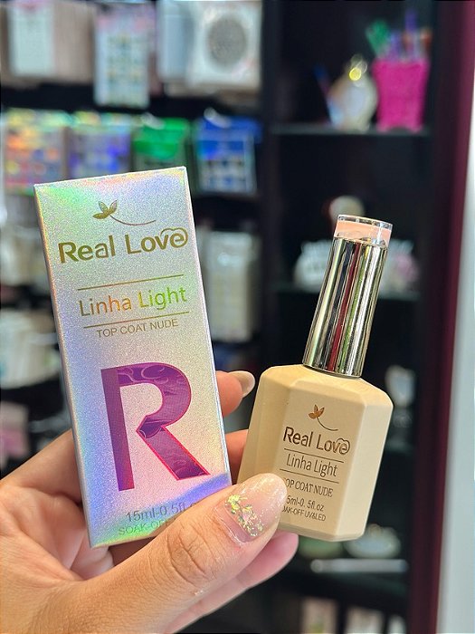 TOP COAT LINHA LIGHT 15ML REAL LOVE  - NUDE 3