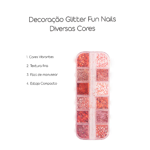 KIT COM 12 GLITTER VERMELHO REAL LOVE