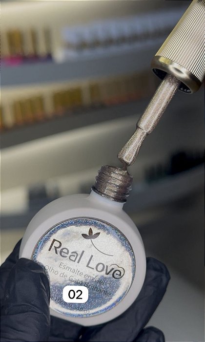 ESMALTE MAGNÉTICO OLHO DE GATO BRILHANTE 02 10ML REAL LOVE
