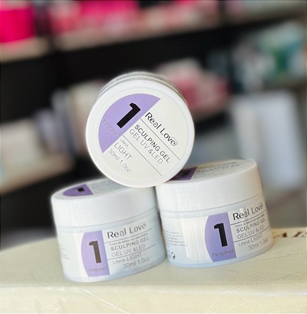 GEL LINHA LIGHT POTE 30ML REAL LOVE - 1 TRANSPARENTE