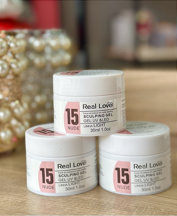 GEL LINHA LIGHT POTE 30ML REAL LOVE - 15 NUDE