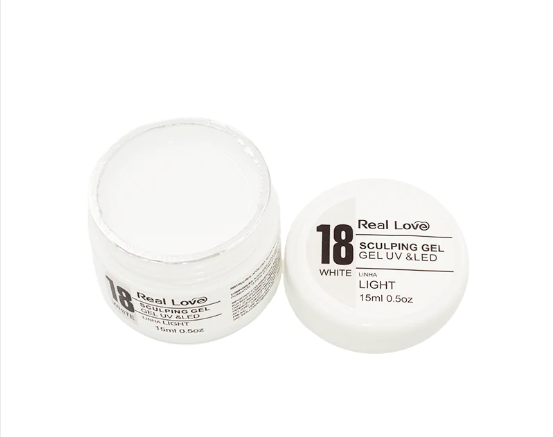 GEL LINHA LIGHT POTE 30ML REAL LOVE - 18 WHITE