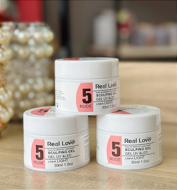 GEL LINHA LIGHT POTE 30ML REAL LOVE - 5 NUDE