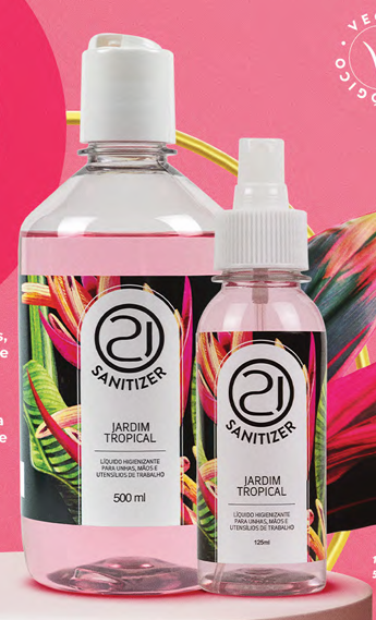 HIGIENIZADOR 125ML NAILS 21  - JARDIM TROPICAL