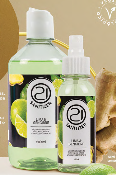 HIGIENIZADOR 125ML NAILS 21  - LIMA E GENGIBRE