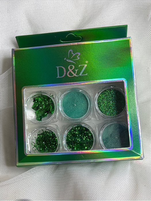 KIT GLITTER VERDE D&Z