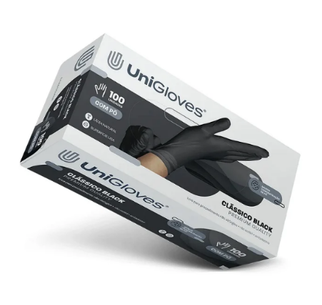 LUVA PREMIUM QUALITY UNIGLOVES - PRETO - P