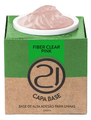 CAPA BASE ONEFIX 13G NAILS 21  - FIBER CLEAR PINK