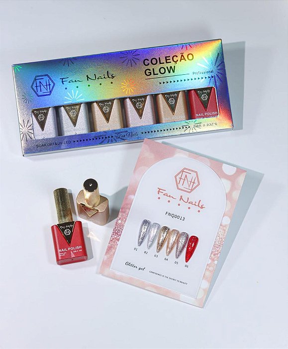 ESMALTE EM GEL FAN NAILS GLOW 12ML