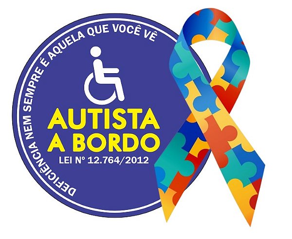 Adesivo Símbolo Autista Identificação para Carro