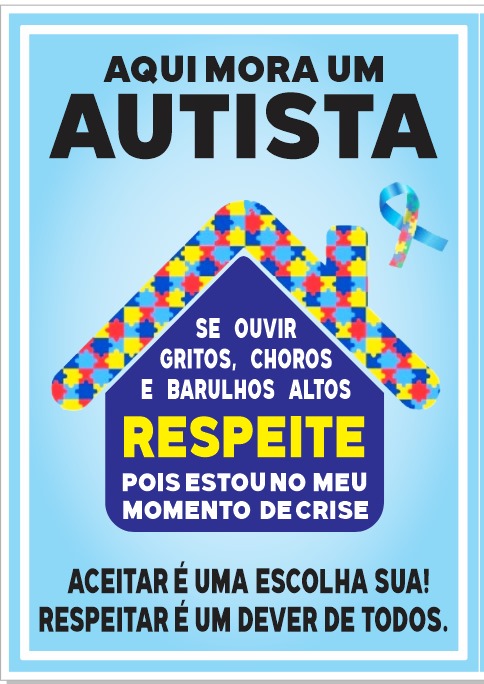 Adesivo Autismo Aqui Mora Um Autista