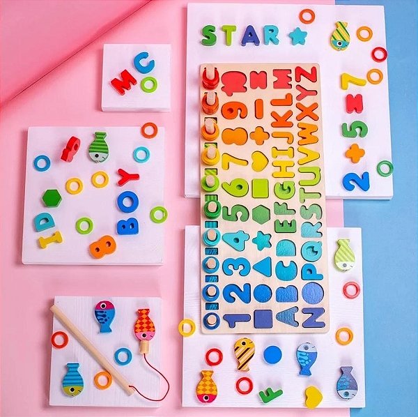 BRINQUEDO MONTESSORI -Placa educativa