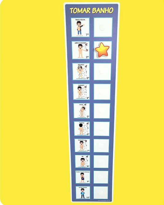 Pista visual tomar banho -Voz em Papel