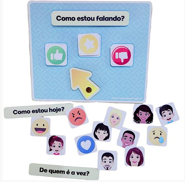 Prancha de Quem é a Vez atualizado-Voz em papel
