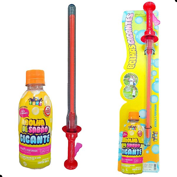 ESPADA OU BASTÃO E BOLHA GIGNANTE  COM REFIL DE 300ML