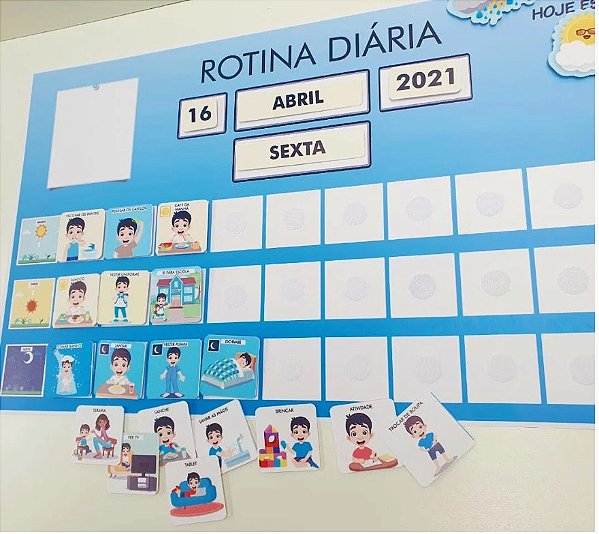 Rotina Diaria com Calendário- Masculino
