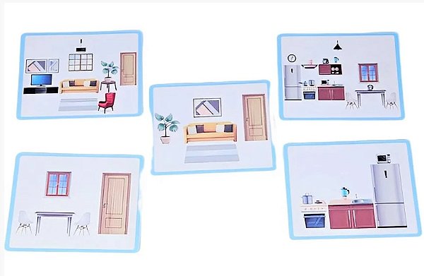 kit peças magnéticas ambientes sala e cozinha