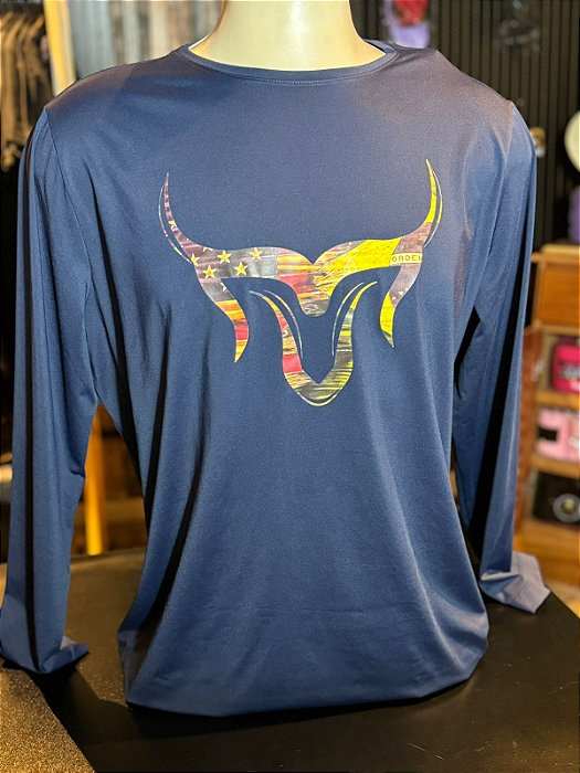 Camiseta Marco Véio com Proteção Uv - Marinho/EUA