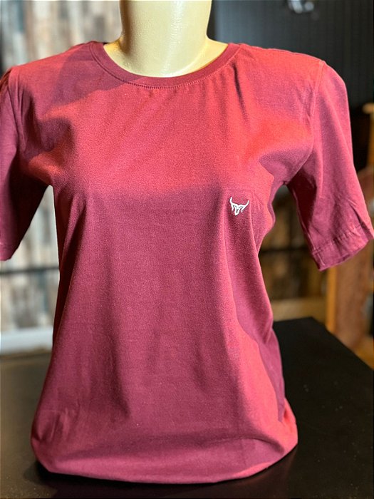 Camiseta Tshirt Feminina Bordô