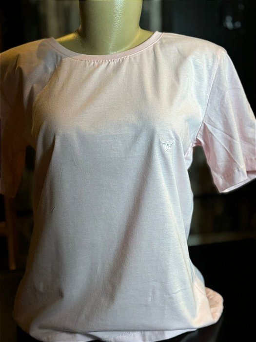 Camiseta Tshirt Feminina Rosa Claro