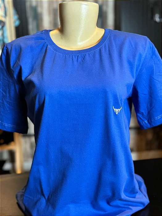 Camiseta Tshirt Feminina Azul Royal