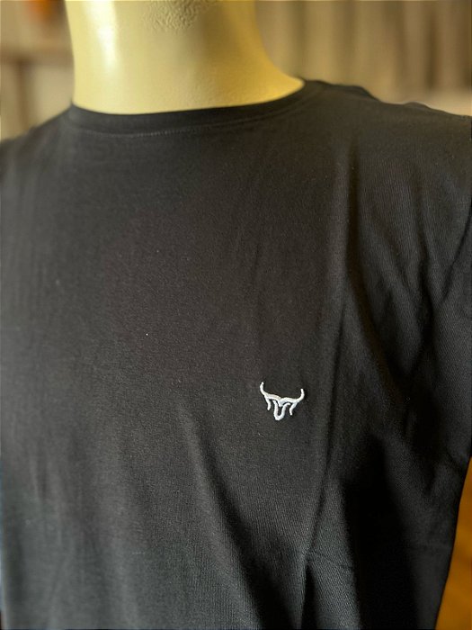 Camiseta Marco Véio Preta Básica - Algodão Egípcio