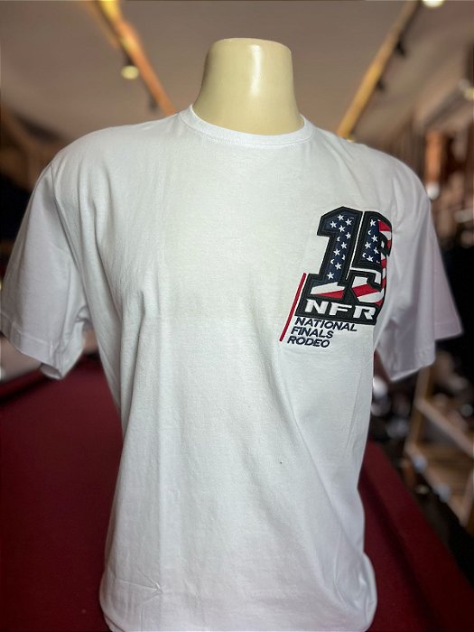 Camiseta NFR - Branca Estampa Bandeira 15