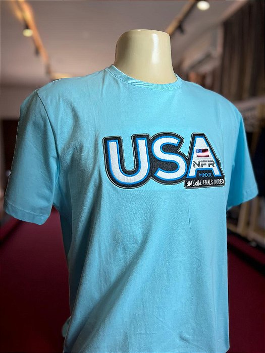 Camiseta NFR - Azul Bebê USA