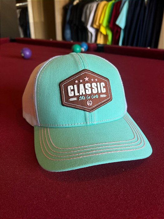 Boné Feminino Classic - Verde e Rosa