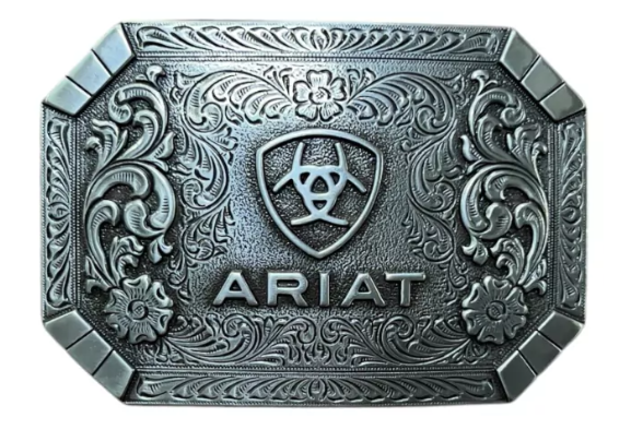 Fivela Ariat Quadrada Prata