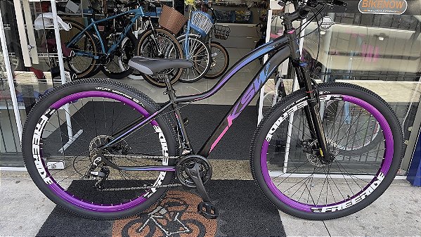Bicicleta Aro 29 ksw Preto/Azul/Rosa/Roxo Freio a disco Mecânico e Hidráulico