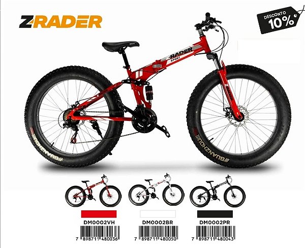 BICICLETA Z-RADER FAT BIKE 26 EXTREME DOBRAVEL
