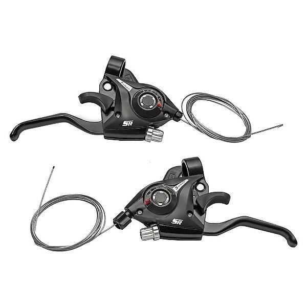 Alavanca de cambio vfire 21v maçaneta em alumínio com cabos e sem conduíte