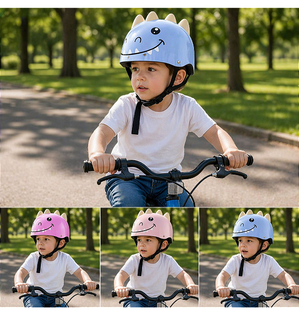 CAPACETE INFANTIL DINOSSAURO TAMANHO 48-54