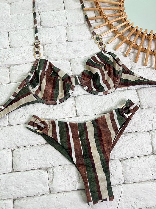 Calcinha Asa Delta Fio Duplo Trancoso com Argola (BUSTO NÃO INCLUSO)