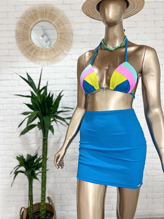 Mini Saia Aruba Azul