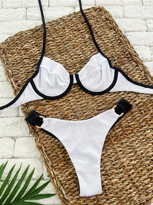 Calcinha Asa Delta Fio Duplo Mykonos com Argola (BUSTO NÃO INCLUSO)