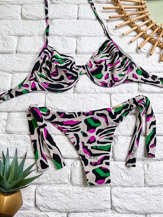 Calcinha Fio Duplo Luanda Amarra Larga (CORTININHA NÃO INCLUSO)