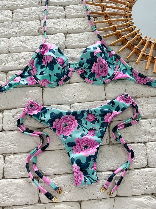 Calcinha Asa Delta Fio Duplo Florença com Amarras (BUSTO NÃO INCLUSO)